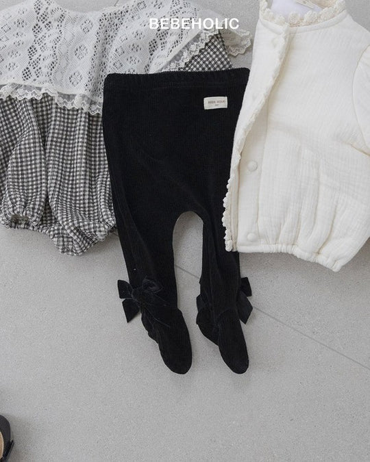 [bebeholic]ベルベットリボンレギンス