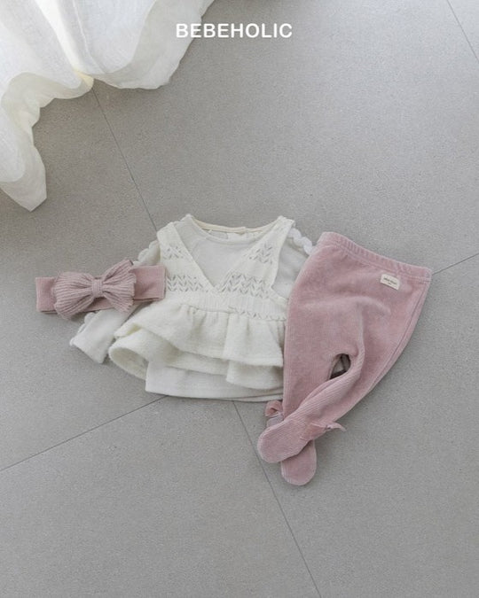 [bebeholic]ベルベットリボンレギンス