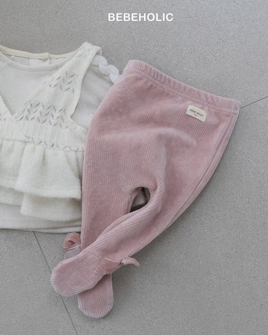 [bebeholic]ベルベットリボンレギンス