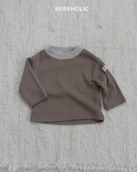 [bebeholic]バイカラーリブニットソー