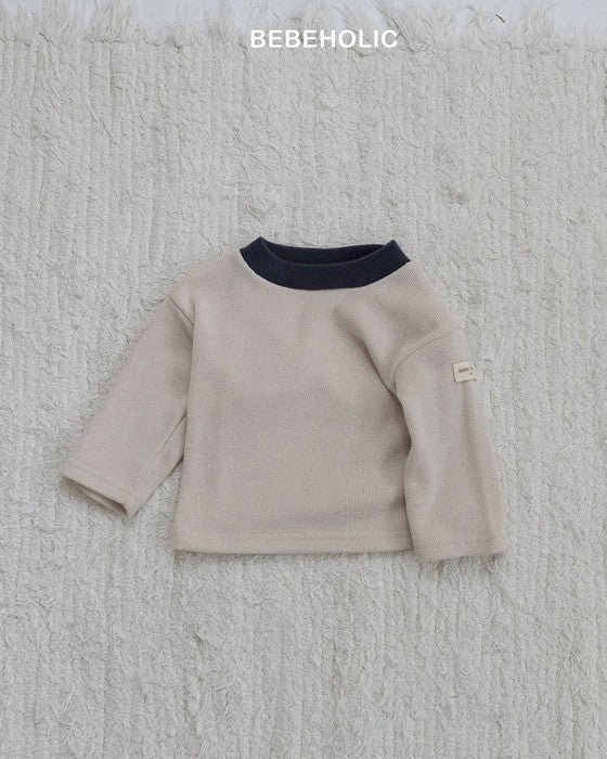 [bebeholic]バイカラーリブニットソー