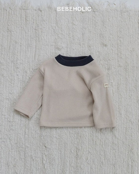[bebeholic]バイカラーリブニットソー