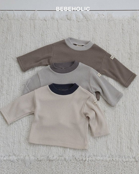 [bebeholic]バイカラーリブニットソー