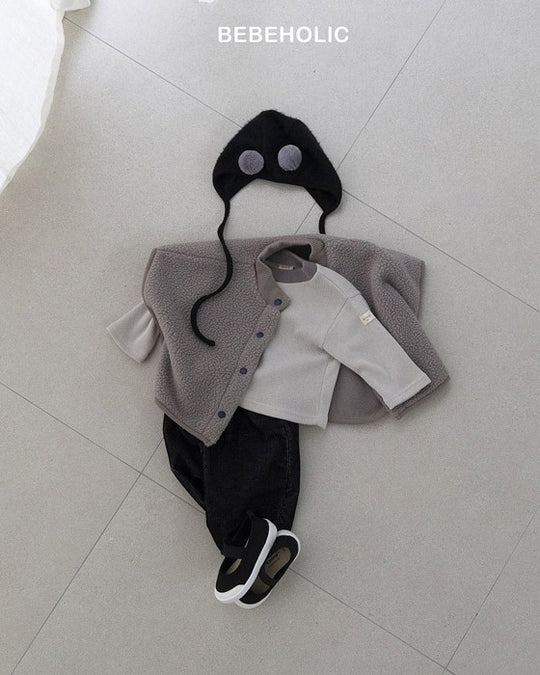 [bebeholic]バイカラーリブニットソー