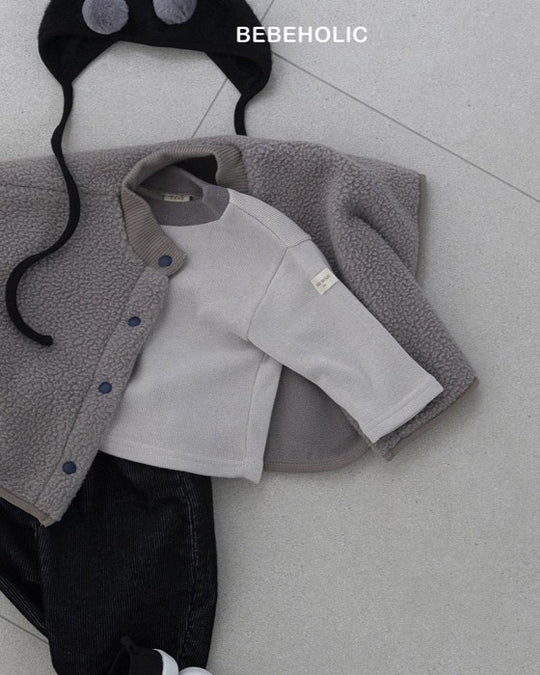 [bebeholic]バイカラーリブニットソー