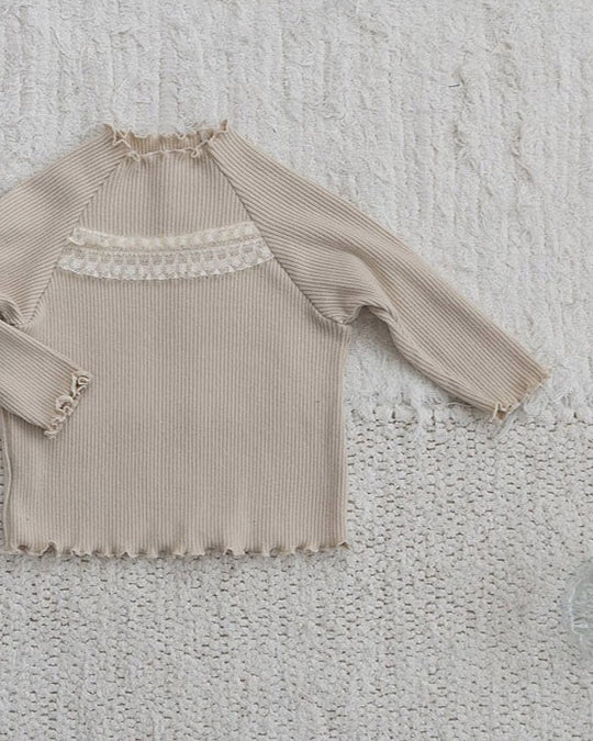 [bebeholic]ポイントレースメロウトップス