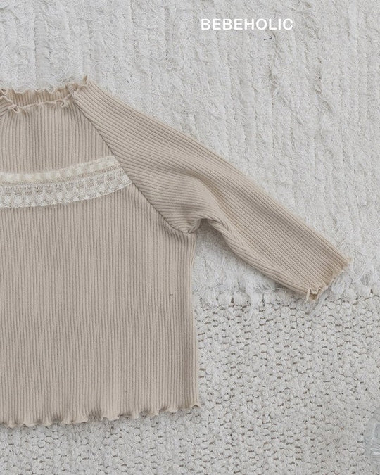 [bebeholic]ポイントレースメロウトップス