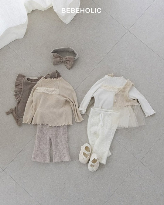 [bebeholic]ポイントレースメロウトップス