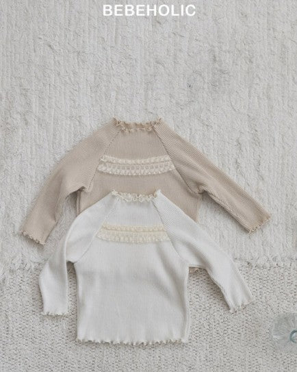 [bebeholic]ポイントレースメロウトップス