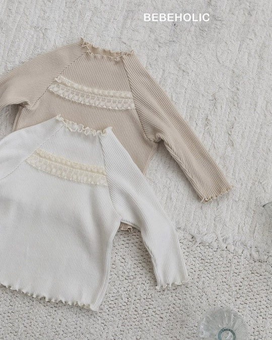 [bebeholic]ポイントレースメロウトップス