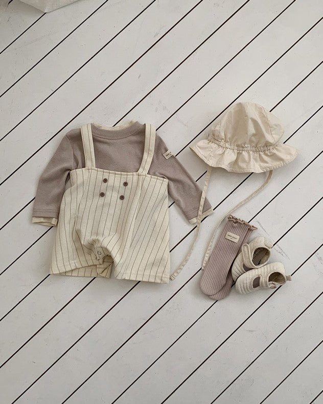 [bebeholic]Stitched suspender pants