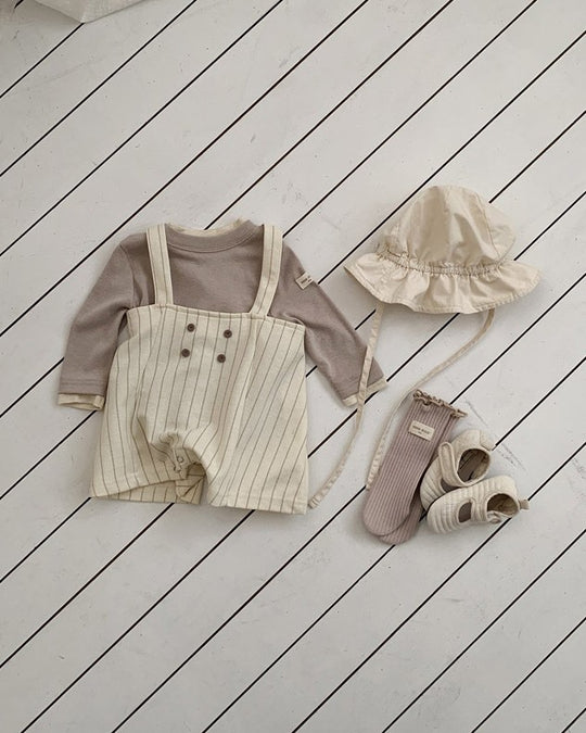 [bebeholic]Stitched suspender pants