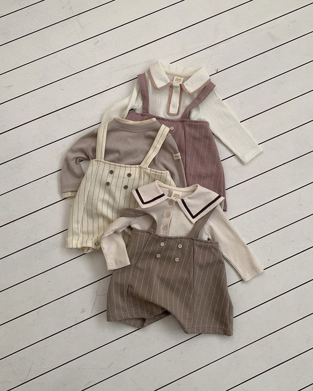 [bebeholic]Stitched suspender pants