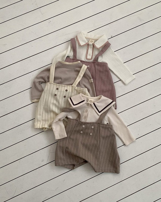 [bebeholic]Stitched suspender pants