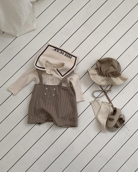 [bebeholic]Stitched suspender pants