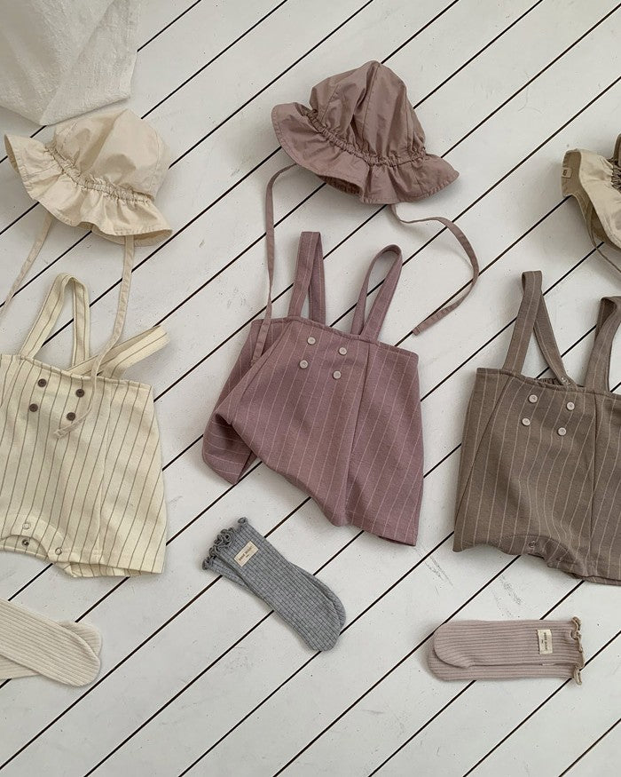 [bebeholic]Stitched suspender pants