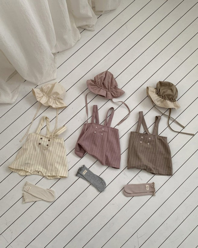 [bebeholic]Stitched suspender pants