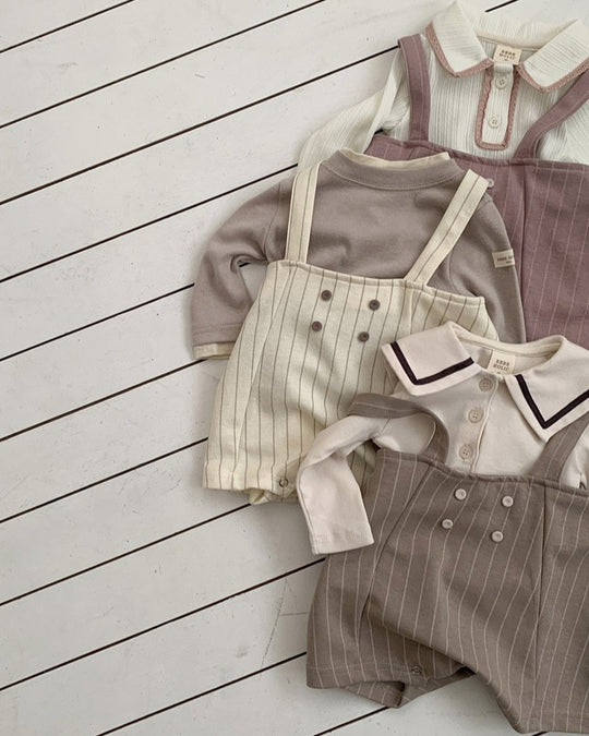 [bebeholic]Stitched suspender pants