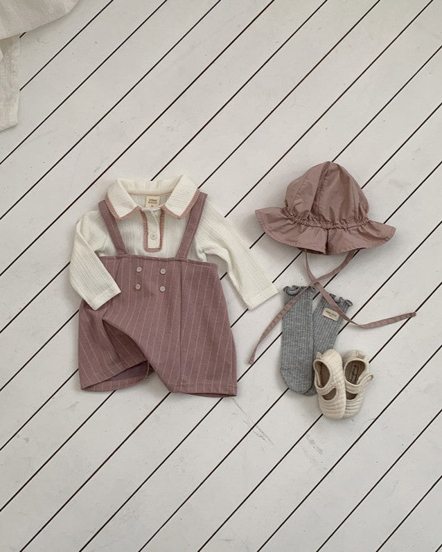 [bebeholic]Stitched suspender pants