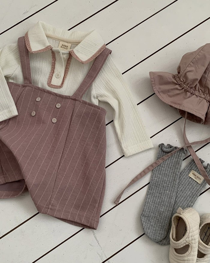 [bebeholic]Stitched suspender pants