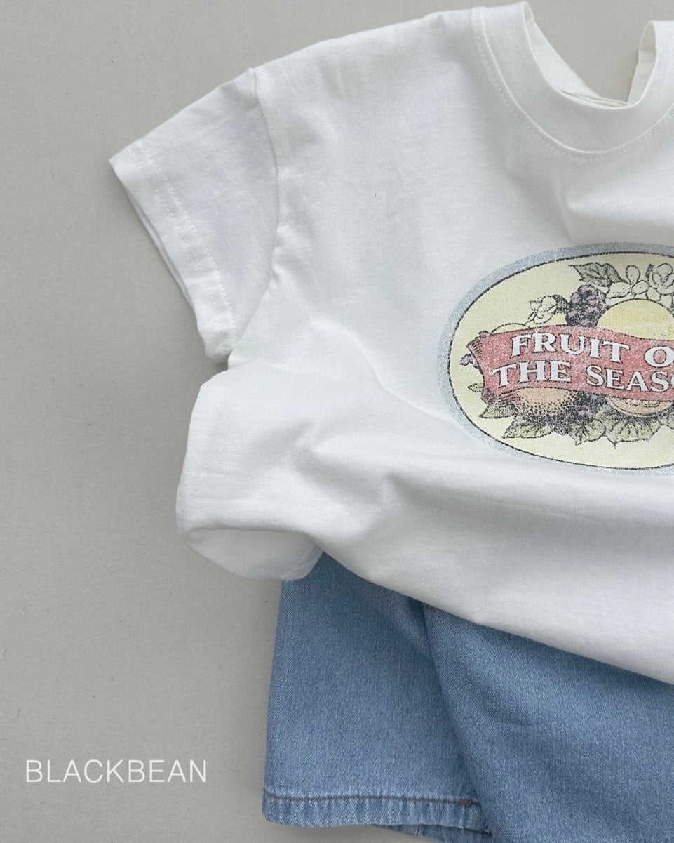 [BLACKBEAN]fruit T-shirt
