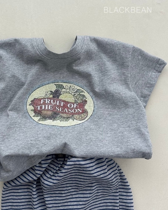 [BLACKBEAN]fruit T-shirt