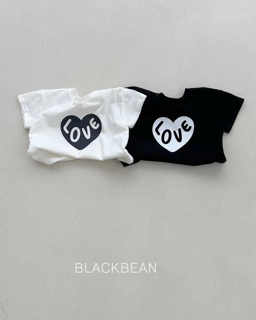 [BLACKBEAN]heart T-shirt