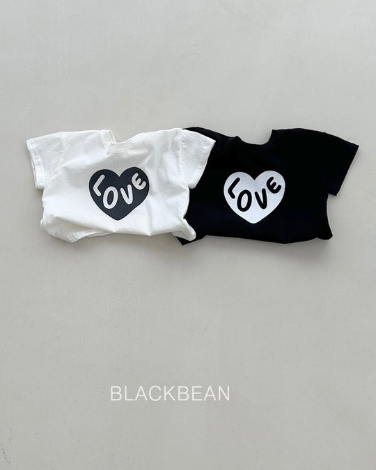 [BLACKBEAN]heart T-shirt