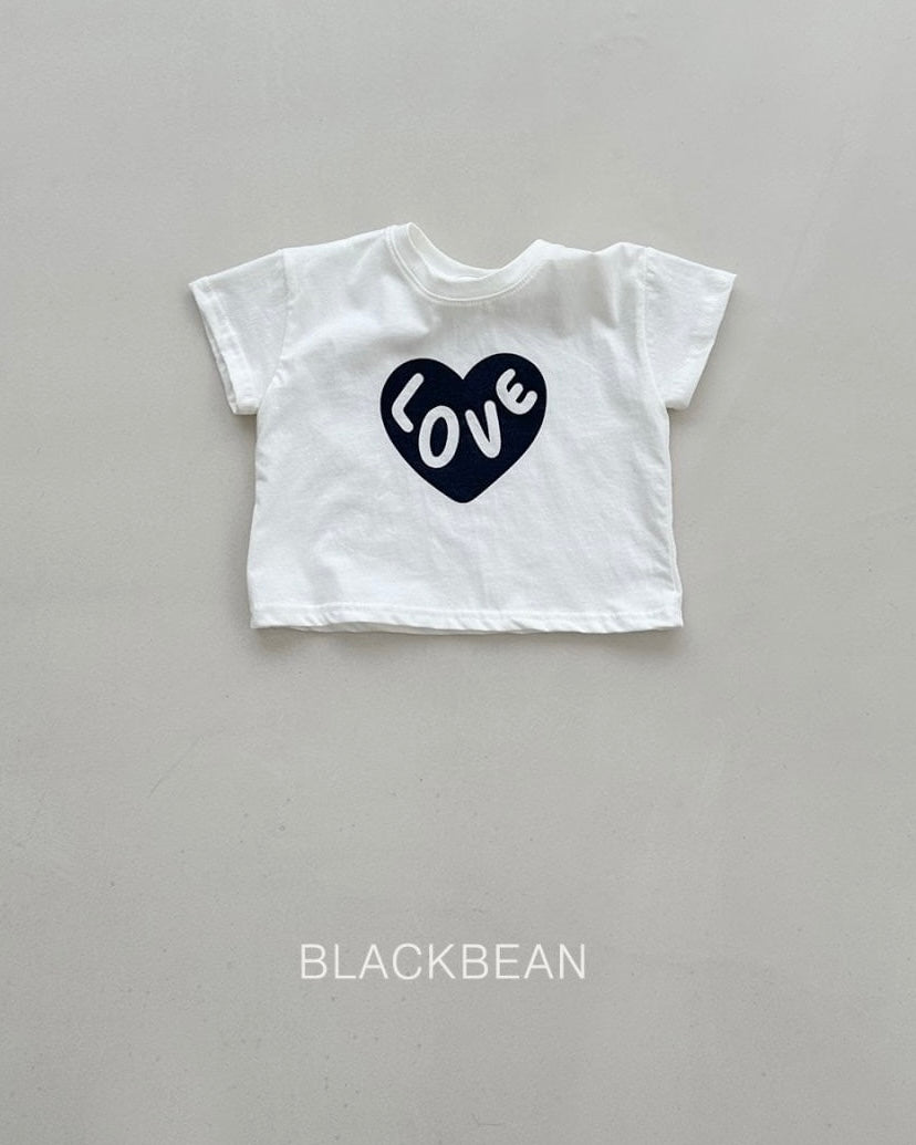 [BLACKBEAN]heart T-shirt