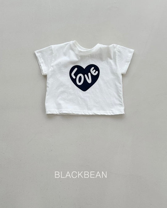[BLACKBEAN]heart T-shirt