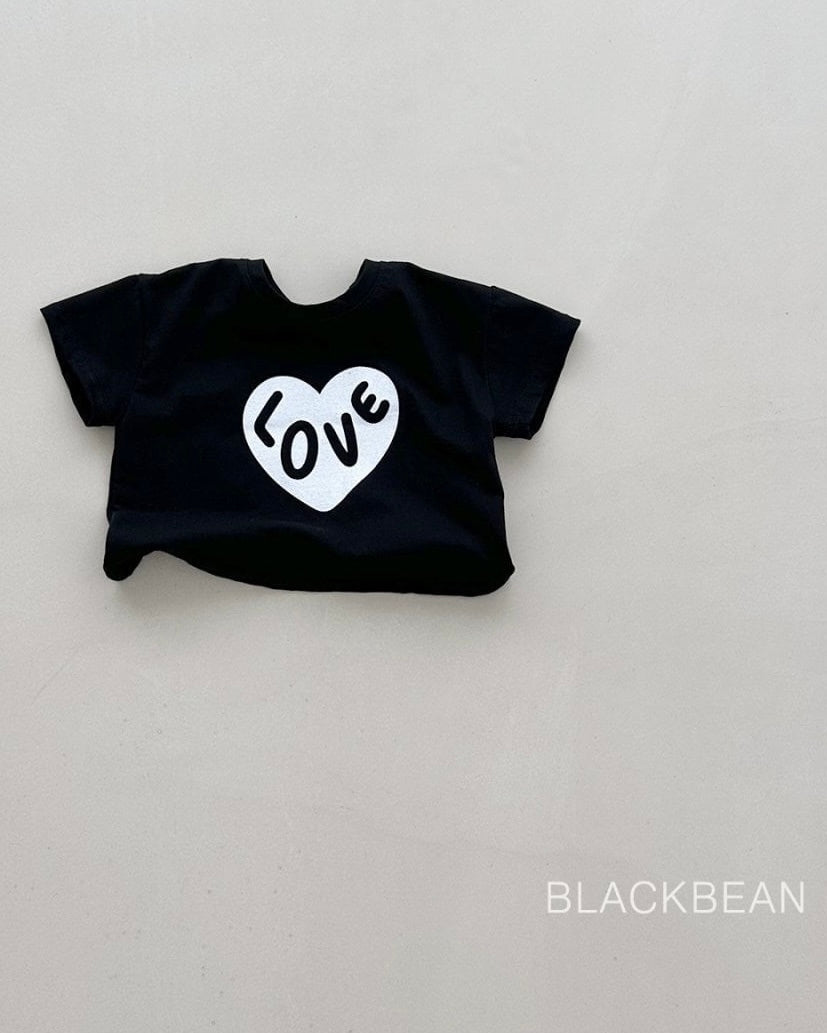 [BLACKBEAN]heart T-shirt