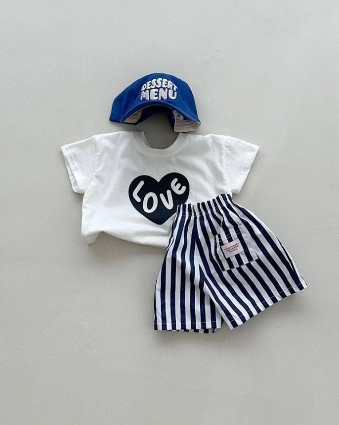 [BLACKBEAN]heart T-shirt