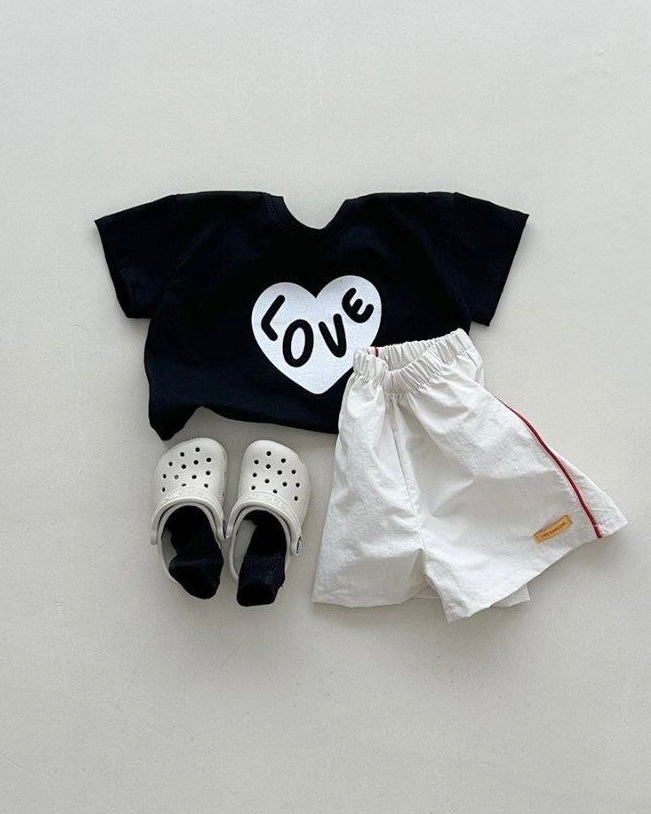 [BLACKBEAN]heart T-shirt