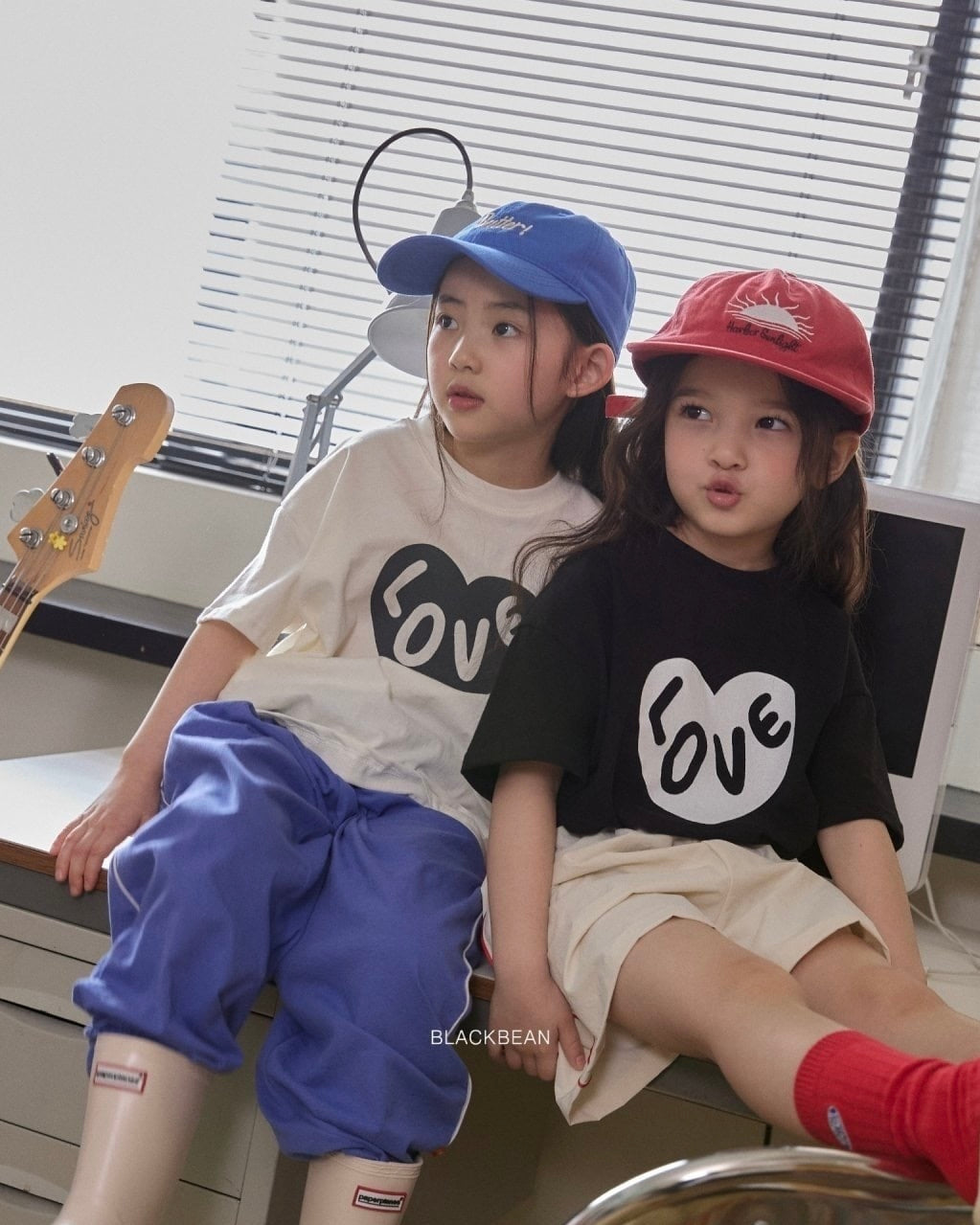 [BLACKBEAN]heart T-shirt