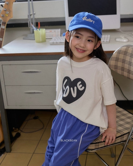 [BLACKBEAN]heart T-shirt