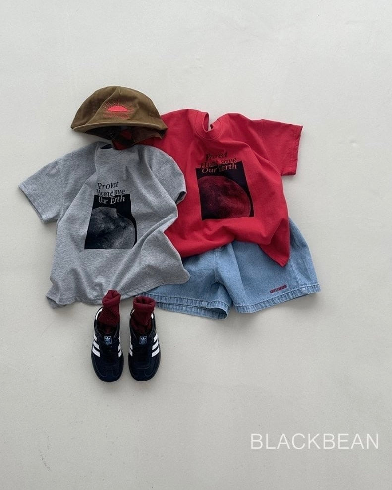 [BLACKBEAN]space T-shirt