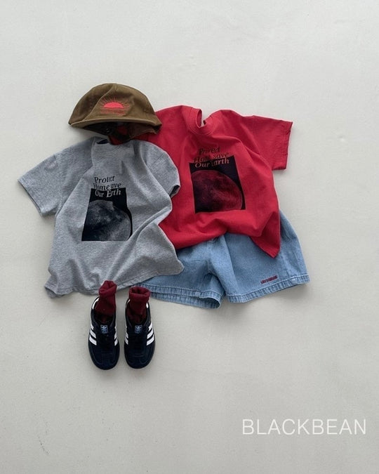 [BLACKBEAN]space T-shirt