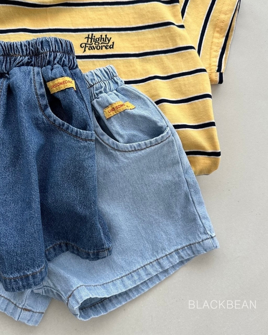 [BLACKBEAN]play denim pants