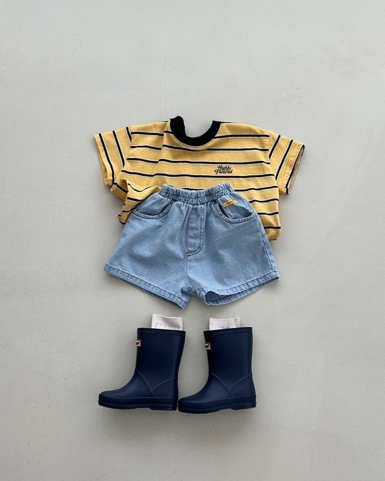 [BLACKBEAN]play denim pants