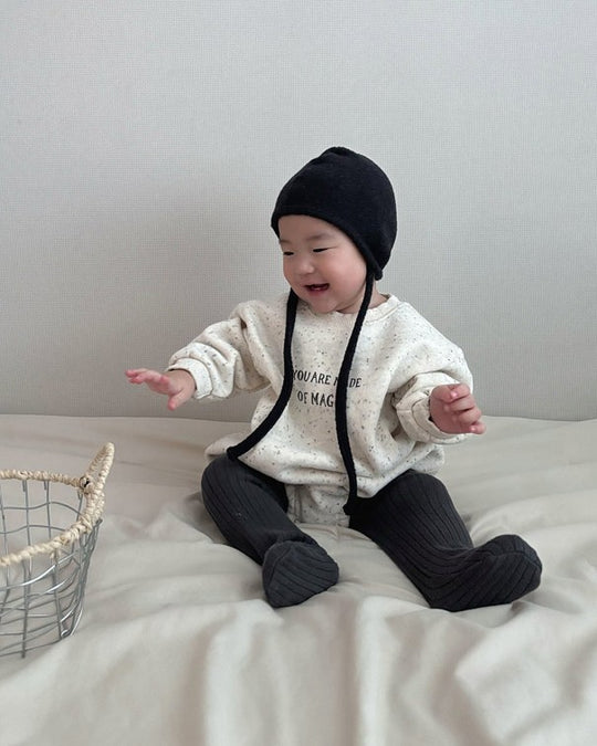 [lalaland]マジック裏起毛ロンパース