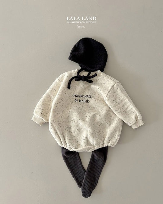 [lalaland]マジック裏起毛ロンパース