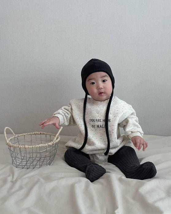 [lalaland]マジック裏起毛ロンパース