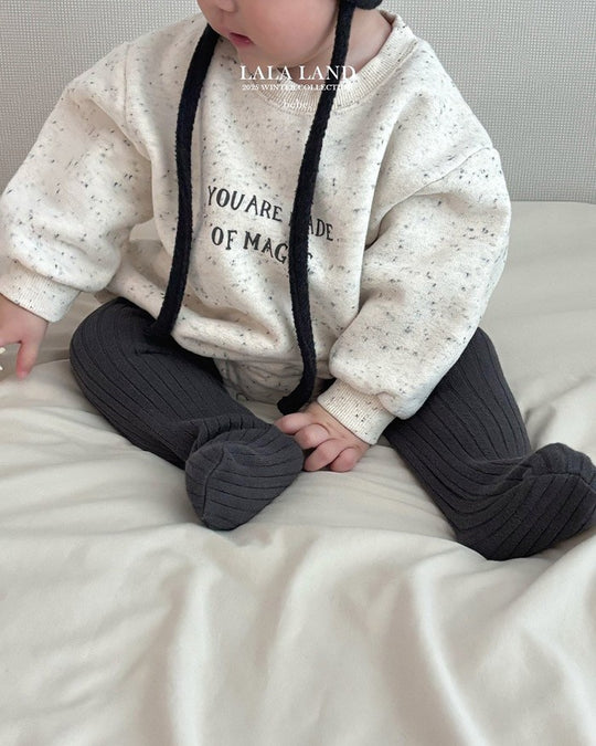 [lalaland]マジック裏起毛ロンパース