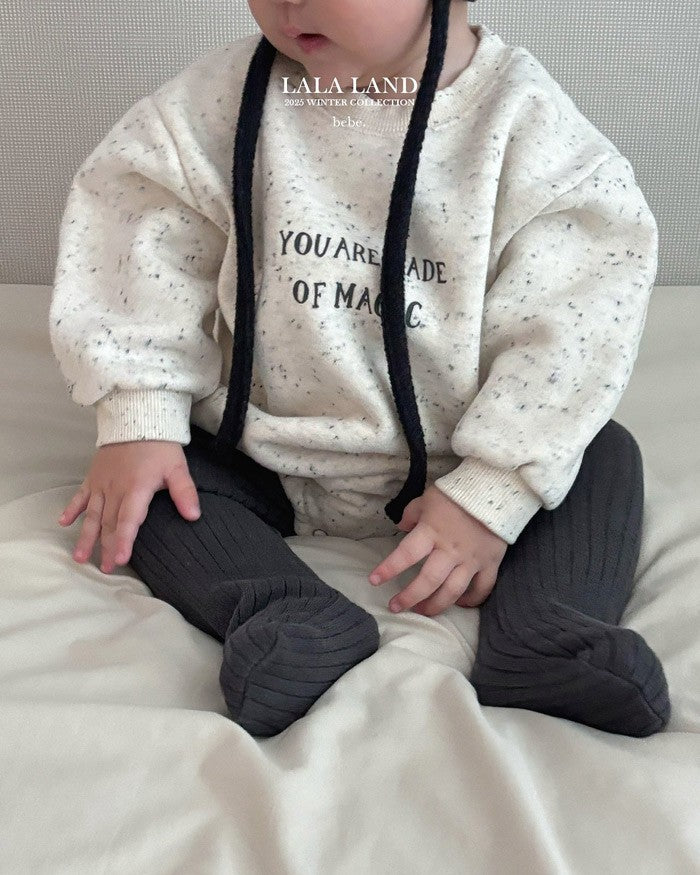 [lalaland]マジック裏起毛ロンパース