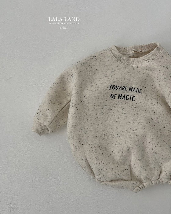 [lalaland]マジック裏起毛ロンパース