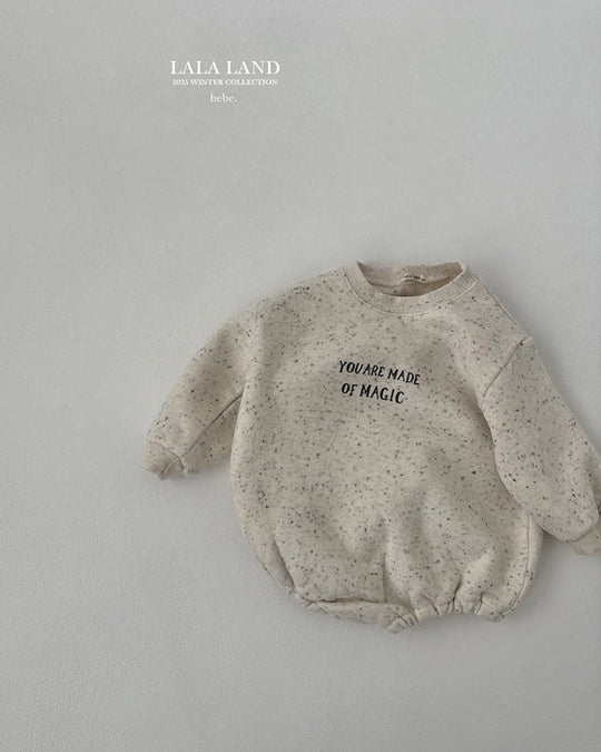 [lalaland]マジック裏起毛ロンパース