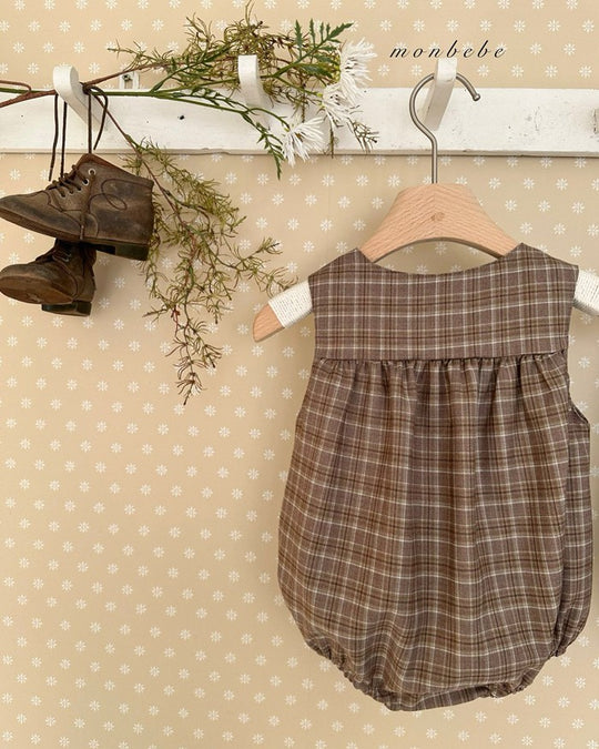 予約[monbebe]Romi check suit