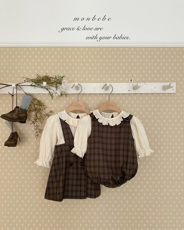 予約[monbebe]Romi check suit