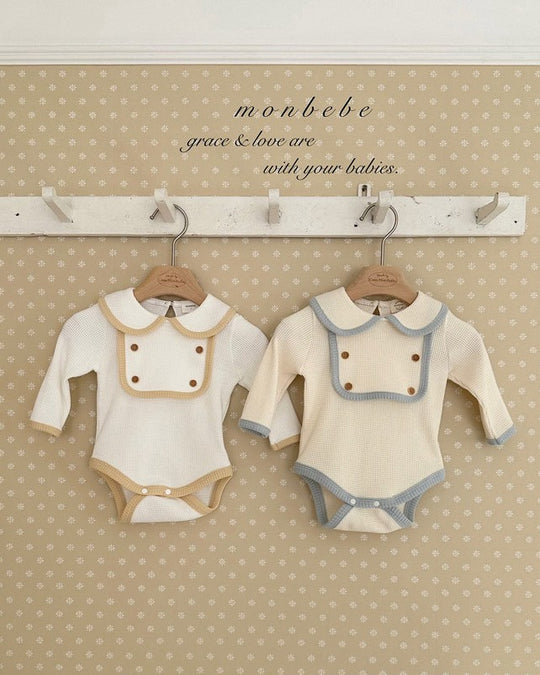 予約[monbebe]Boybib waffle suit