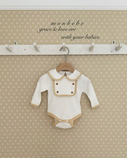 予約[monbebe]Boybib waffle suit